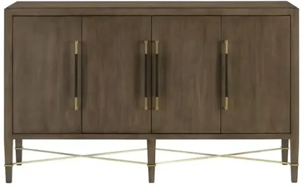 Verona Sideboard - Chanterelle/Brass - Currey & Company - White