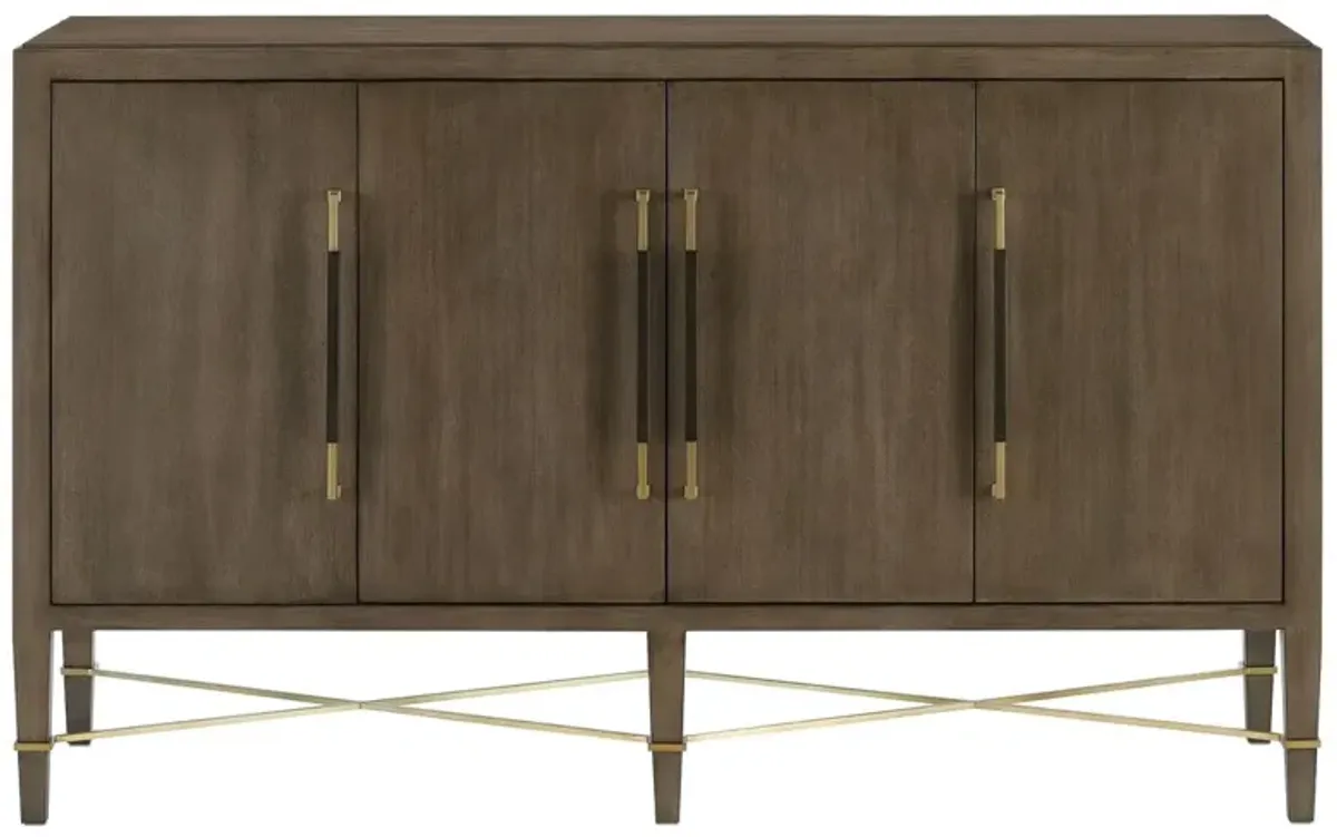 Verona Sideboard - Chanterelle/Brass - Currey & Company - White