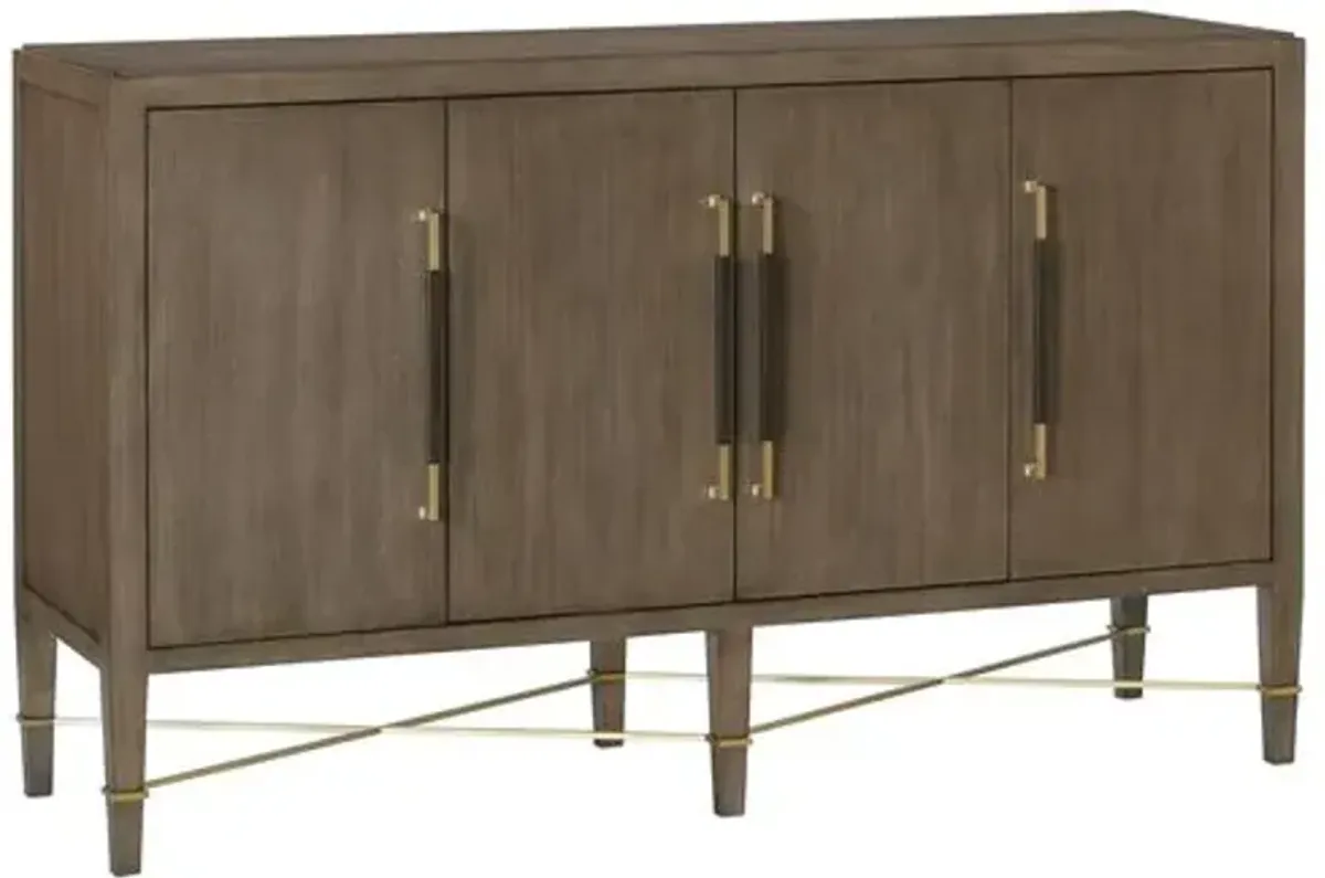 Verona Sideboard - Chanterelle/Brass - Currey & Company - White