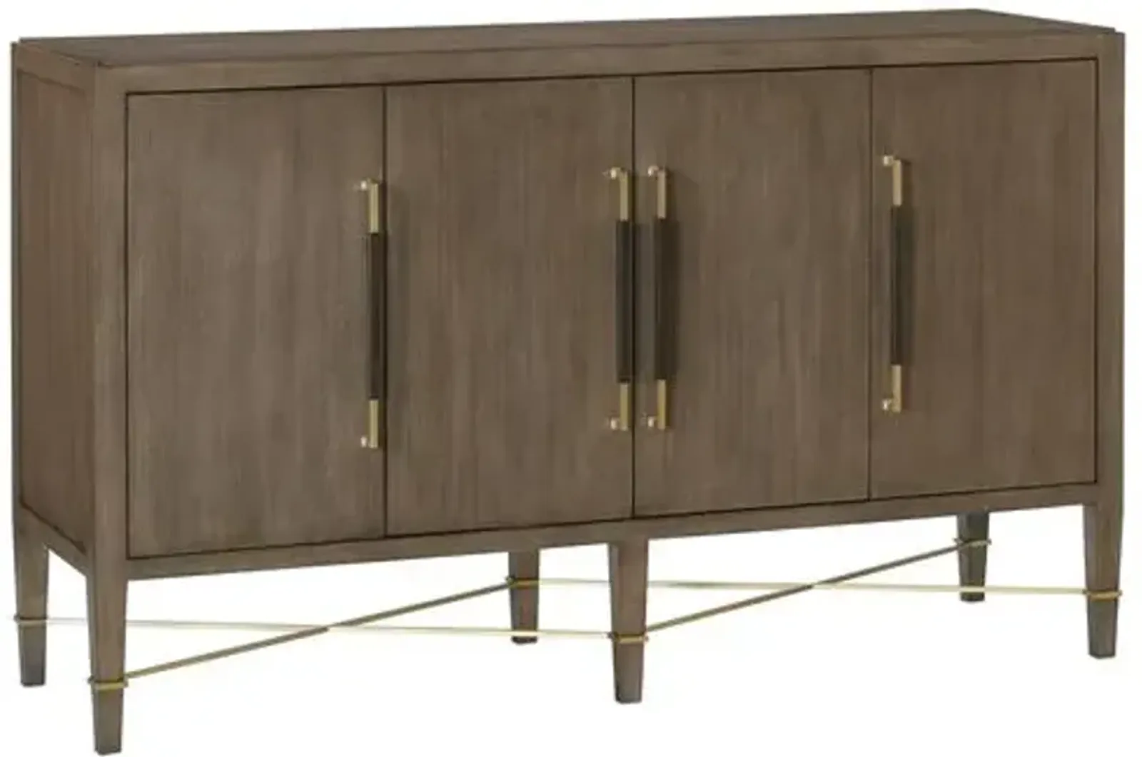 Verona Sideboard - Chanterelle/Brass - Currey & Company - White