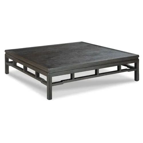 Modern Ming 60" Cocktail Table - Worn Black - Lauren Liess