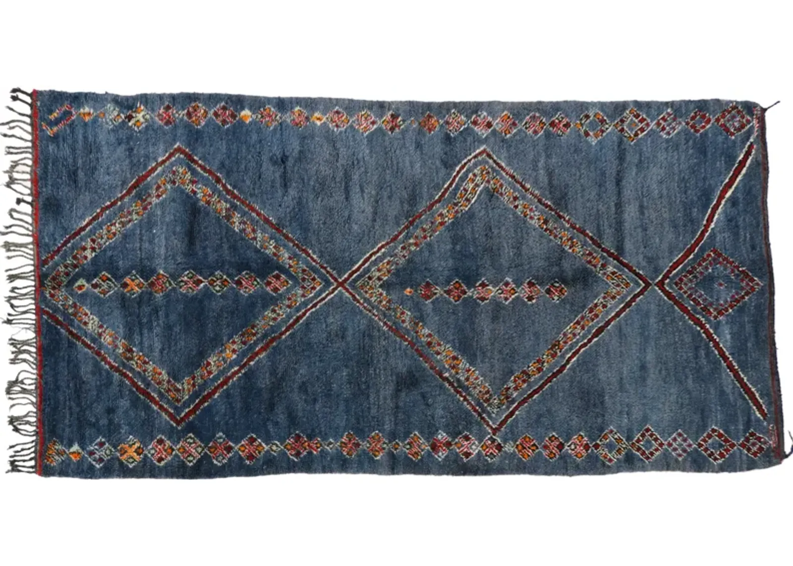 Beni M'Guild Moroccan Rug - 05'06 x 10'09 - Esmaili Rugs & Antiques - blue - blue