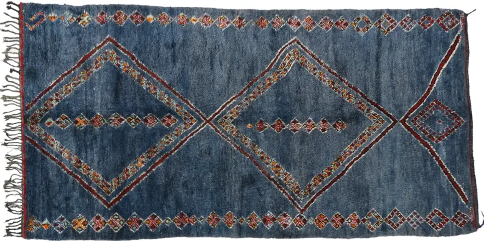 Beni M'Guild Moroccan Rug - 05'06 x 10'09 - Esmaili Rugs & Antiques - blue - blue