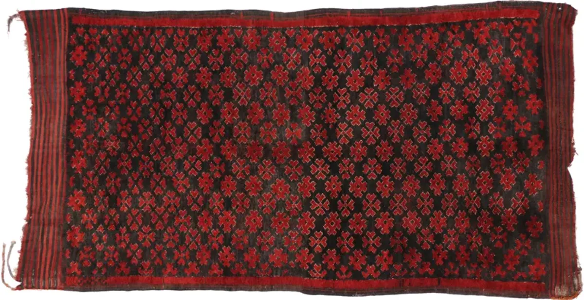 Vintage Moroccan Rug - 05'09 x 11'00 - Esmaili Rugs & Antiques - Red - Red