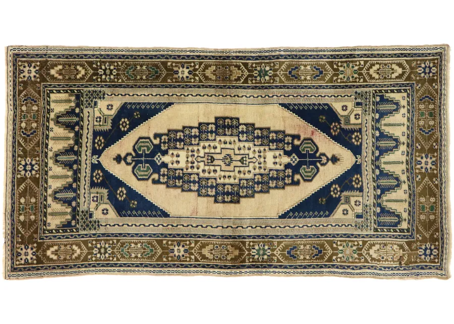 Turkish Oushak Rug - 03'07 x 06'10 - Esmaili Rugs & Antiques - Beige - Beige