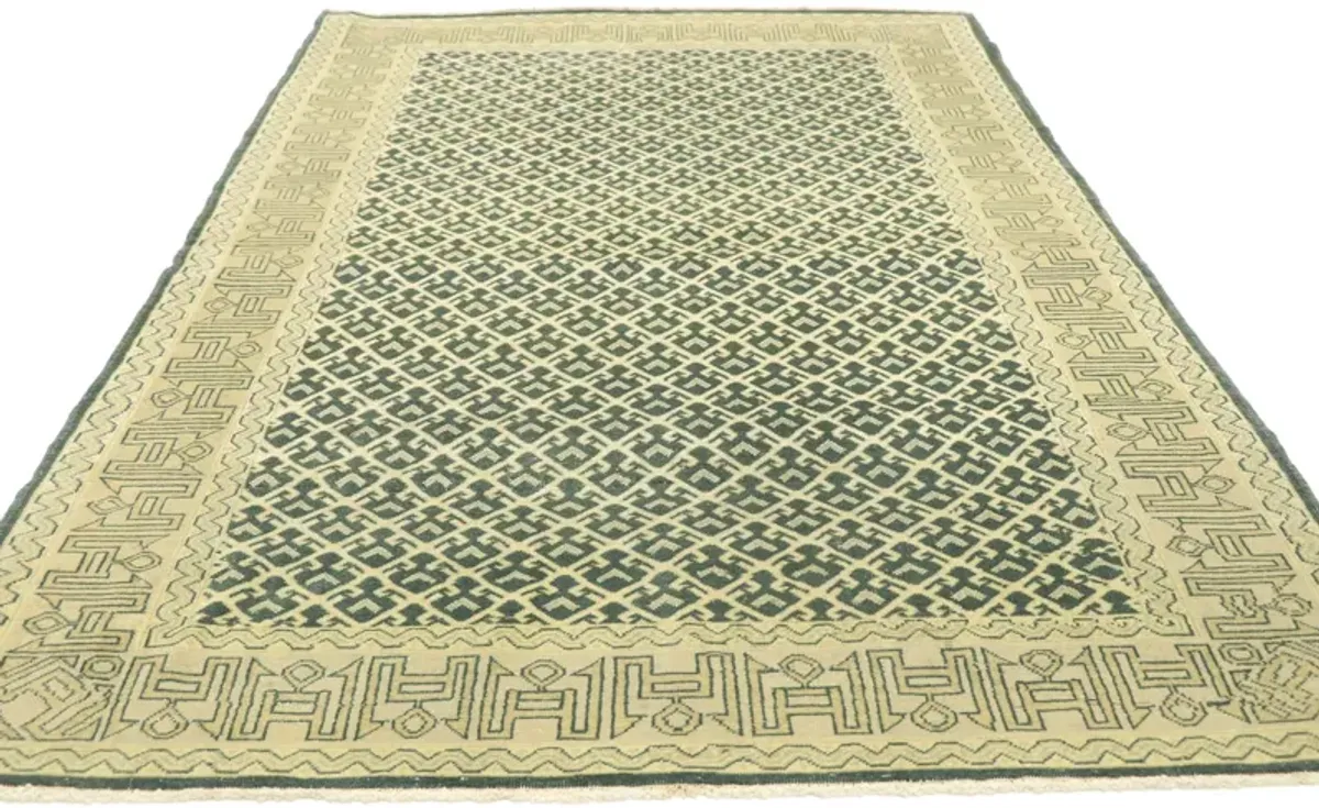 Vintage Turkish Sivas Rug - 4'1" x 6'6" - Esmaili Rugs & Antiques - Green - Green