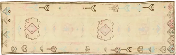 Turkish Oushak Runner - 3'00 x 9'07 - Esmaili Rugs & Antiques - Beige - Beige