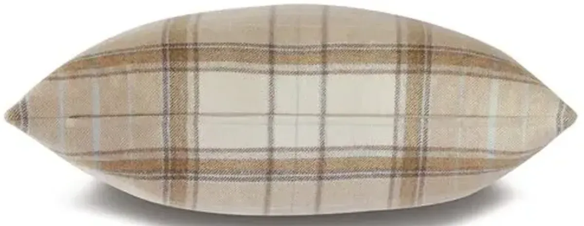 Caleb 20x20 Plaid Pillow - Tan/Beige - Eastern Accents