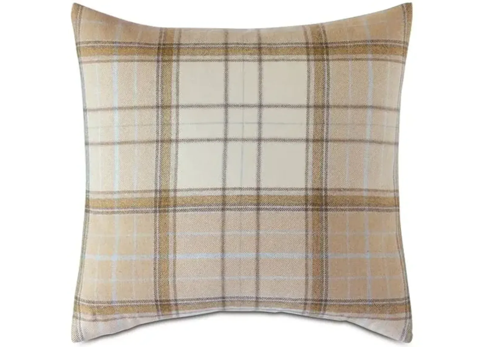 Caleb 20x20 Plaid Pillow - Tan/Beige - Eastern Accents