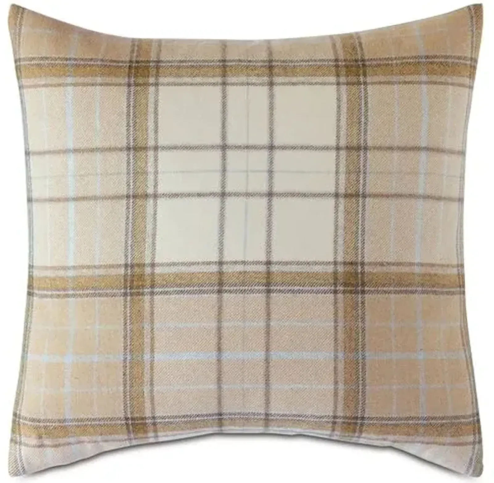 Caleb 20x20 Plaid Pillow - Tan/Beige - Eastern Accents