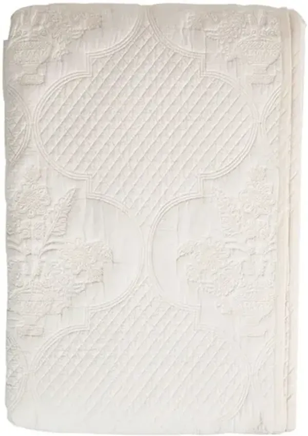 Gulnar Coverlet, Ivory