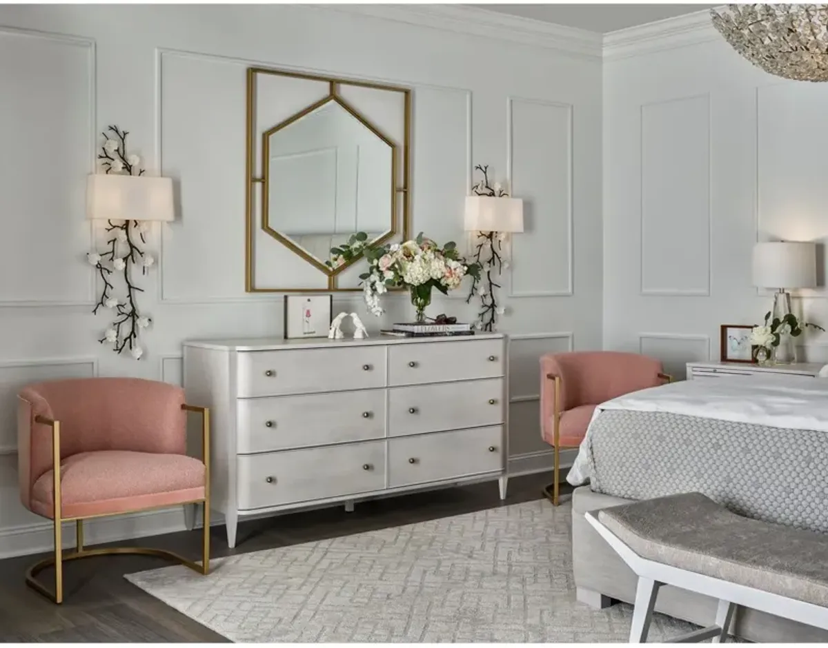 Love Joy Bliss Wall Mirror, Soft Gold