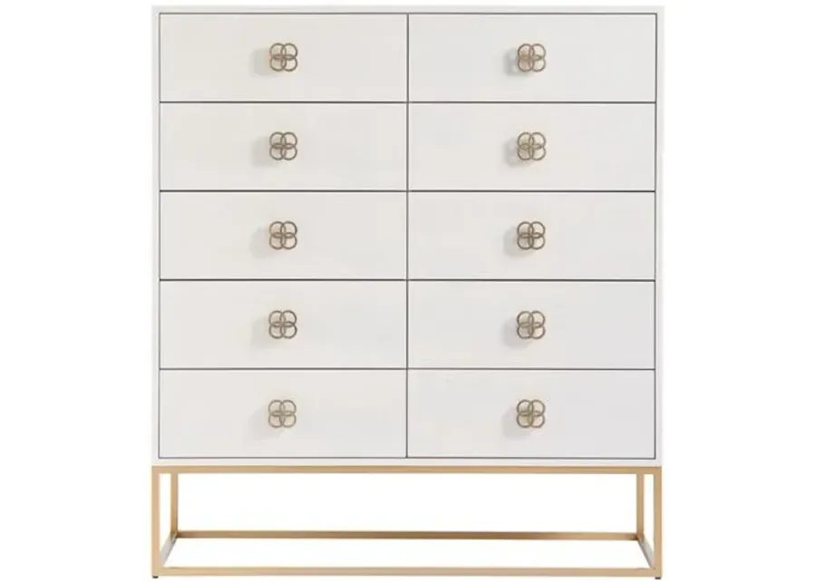 Peony Drawer Chest - Alabaster - Miranda Kerr Home - White