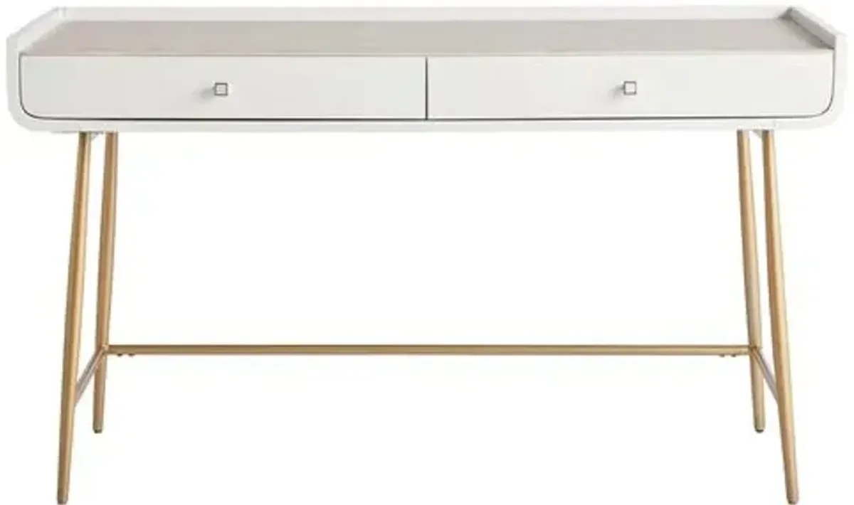 Allure Vanity Desk - White Lacquer - Miranda Kerr Home