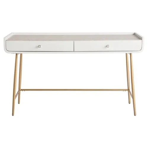 Allure Vanity Desk - White Lacquer - Miranda Kerr Home