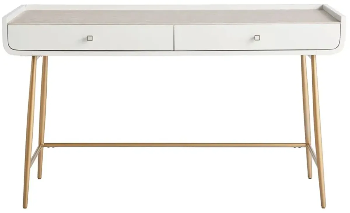 Allure Vanity Desk, White Lacquer