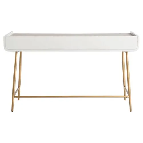 Allure Vanity Desk - White Lacquer - Miranda Kerr Home