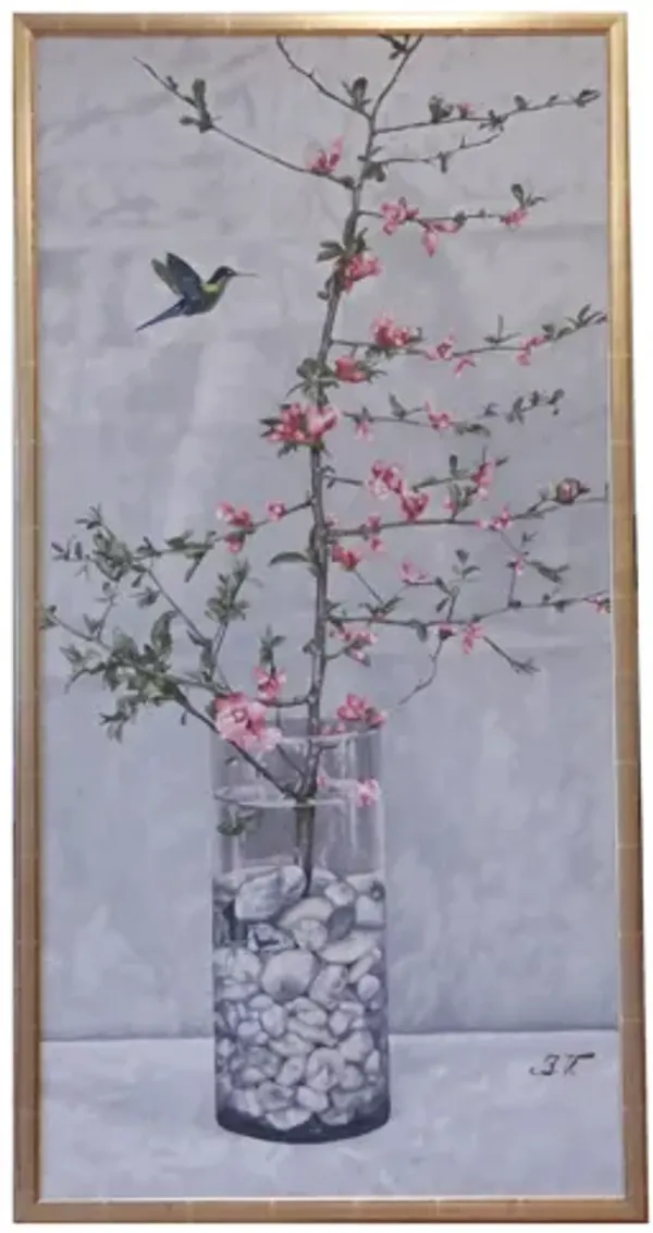Cherry Blossom Acrylic on Canvas - Interesting Things - Blue