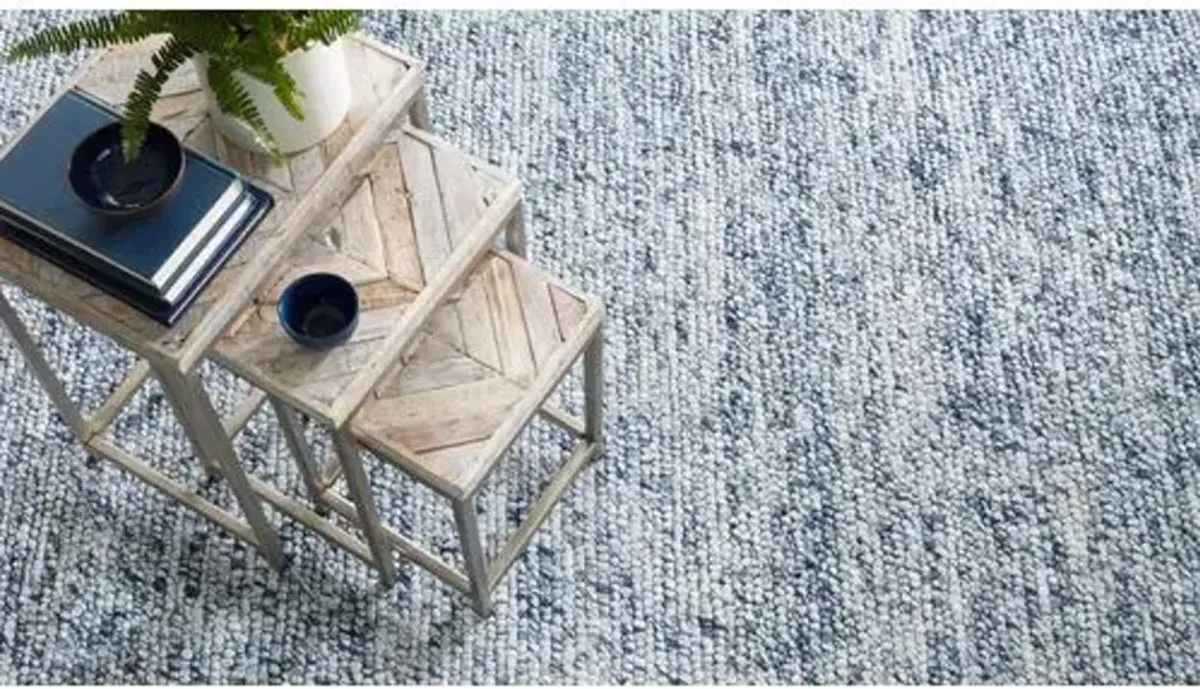 Niels Woven Rug - DASH & ALBERT - Blue - Blue