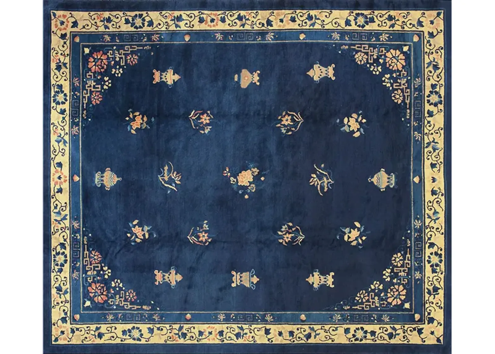 Chinese Peking Rug 8'2" x 9'6" - Blue - Blue