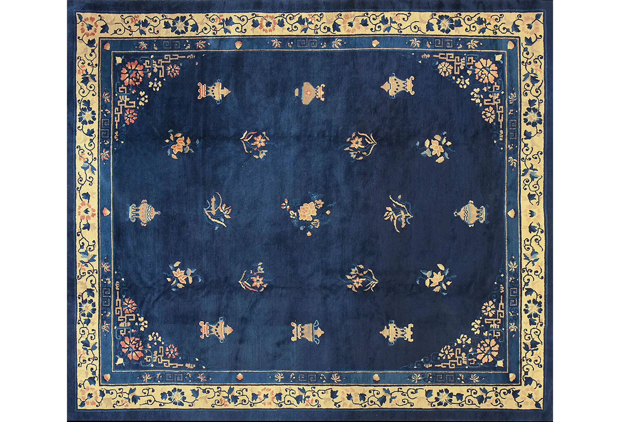 Chinese Peking Rug 8'2" x 9'6" - Blue - Blue