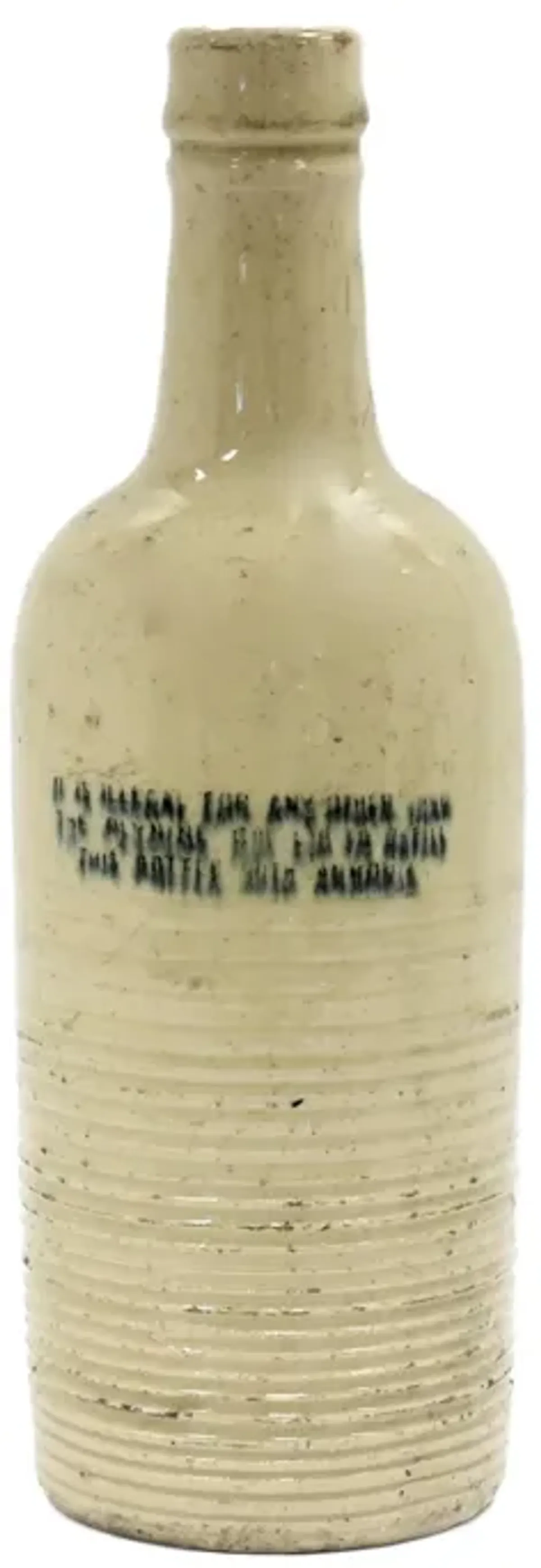 Antique English Laundry Amonia Bottle - New England Mercantile - Beige