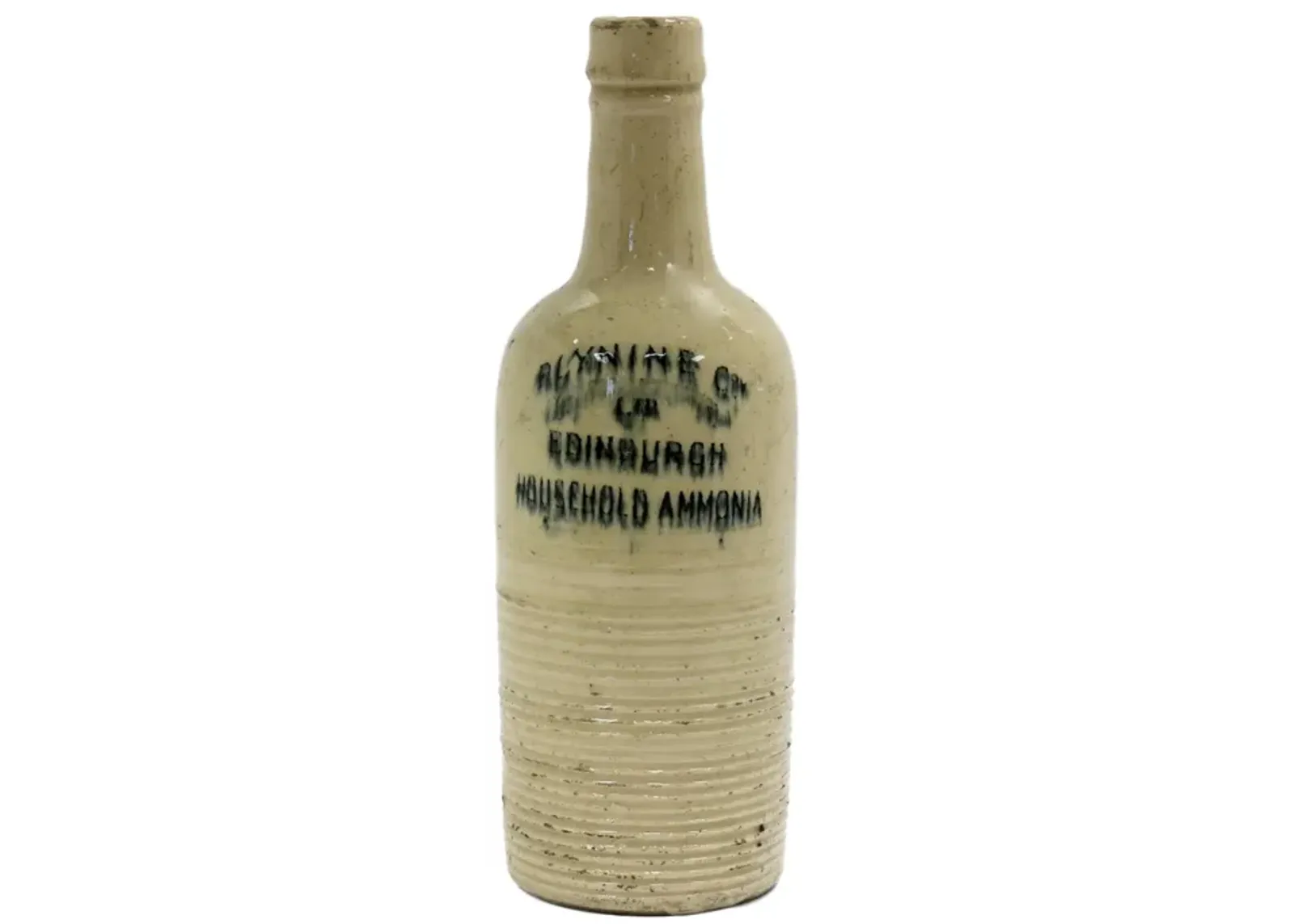 Antique English Laundry Amonia Bottle - New England Mercantile - Beige