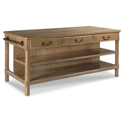 Draper's Kitchen Island - Antique Brown/Bronze - Lauren Liess