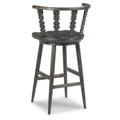 Fable Bar Stool - Worn Black - Lauren Liess