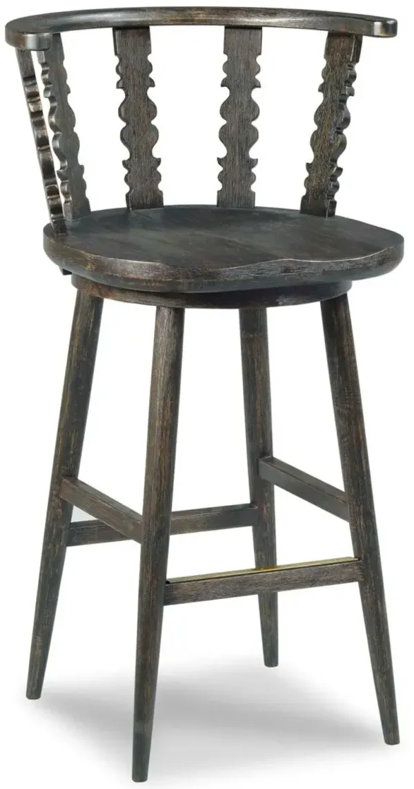 Fable Bar Stool, Worn Black