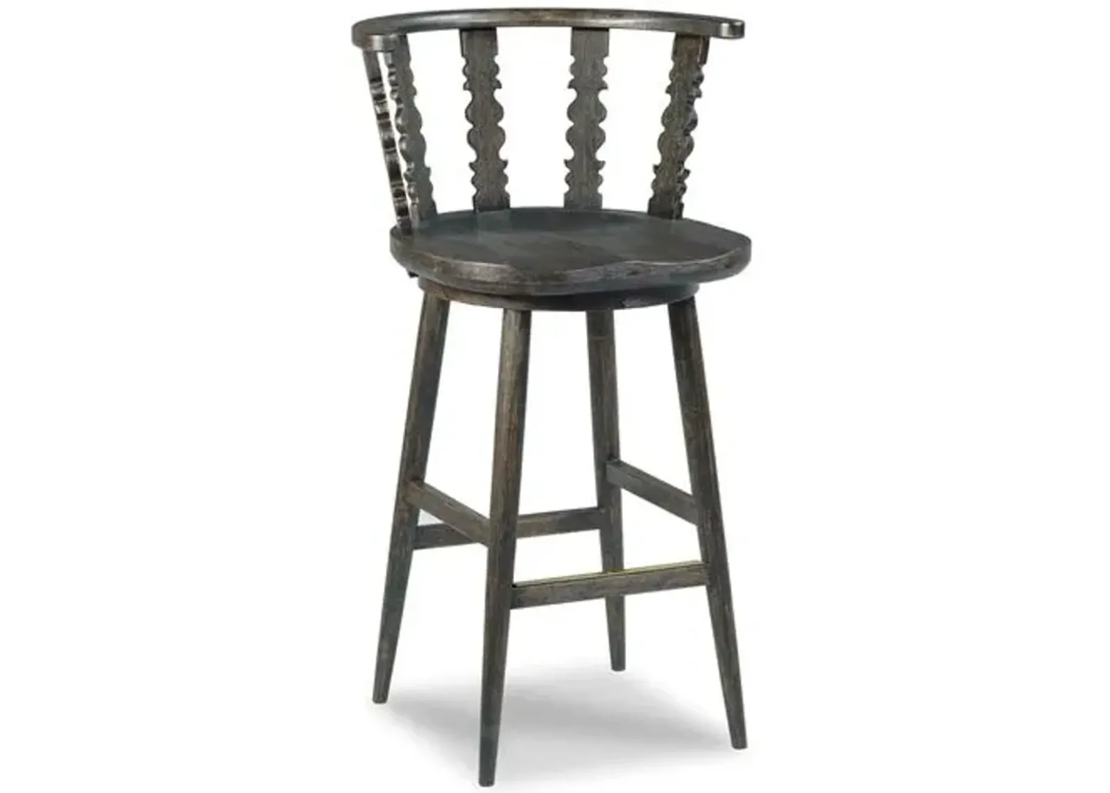 Fable Bar Stool - Worn Black - Lauren Liess