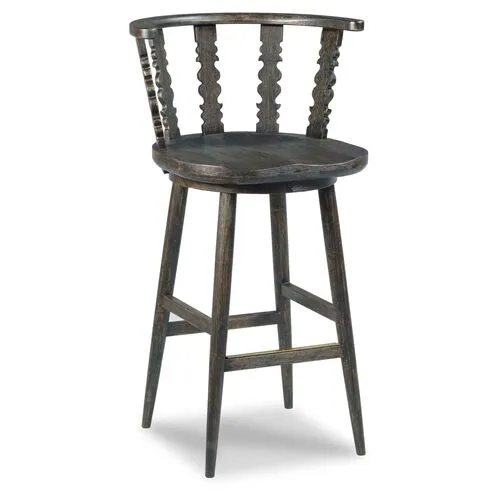 Fable Bar Stool - Worn Black - Lauren Liess