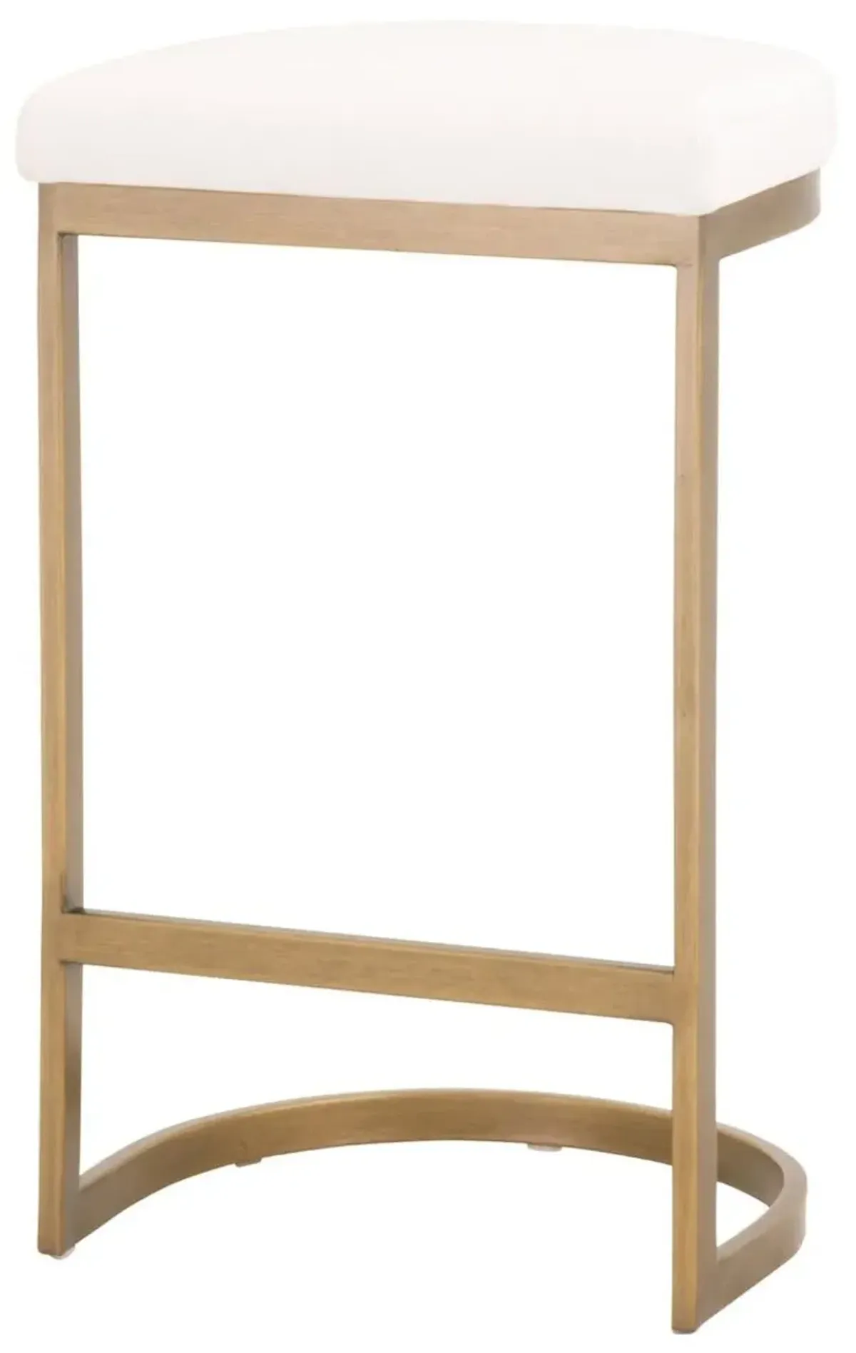 Sally Performance Counter Stool - Brushed Gold/Pearl