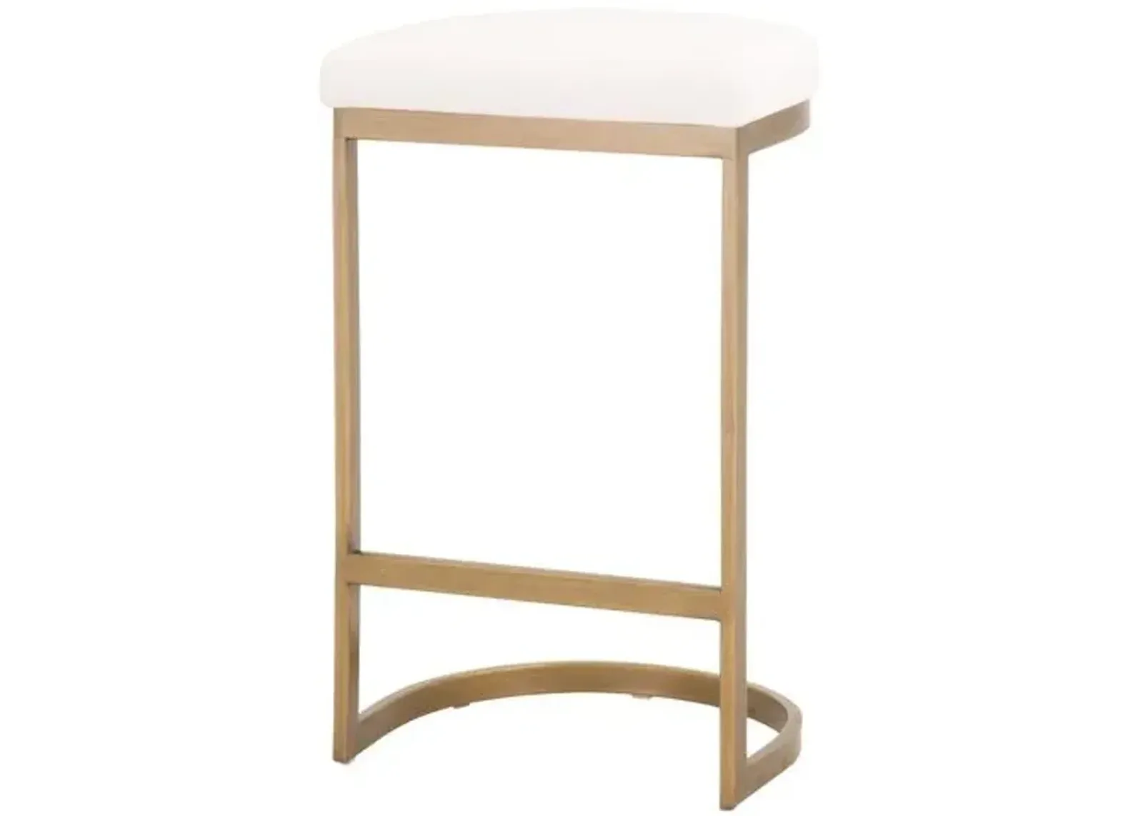 Sally Performance Counter Stool - Brushed Gold/Pearl