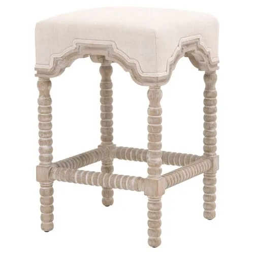 Emma Counter Stool - Bisque Linen