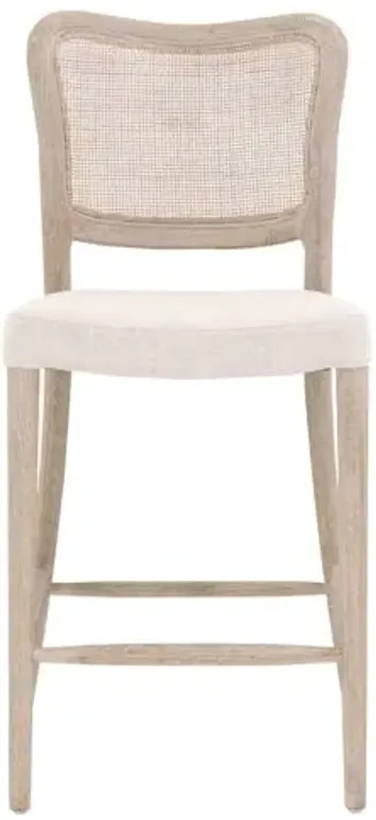 Sullivan Cane Counter Stool - Bisque Linen/Natural Gray