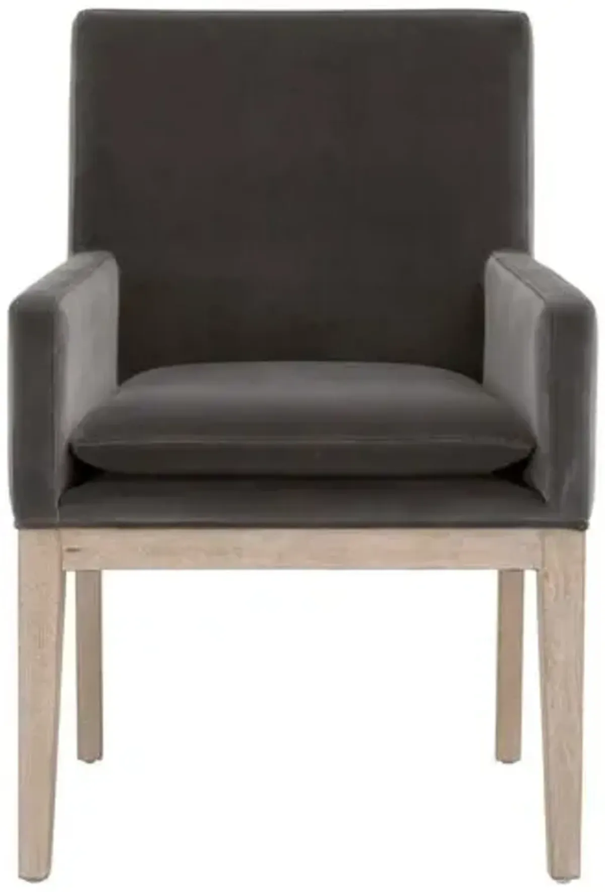 Callie Armchair - Dark Dove Velvet - Gray