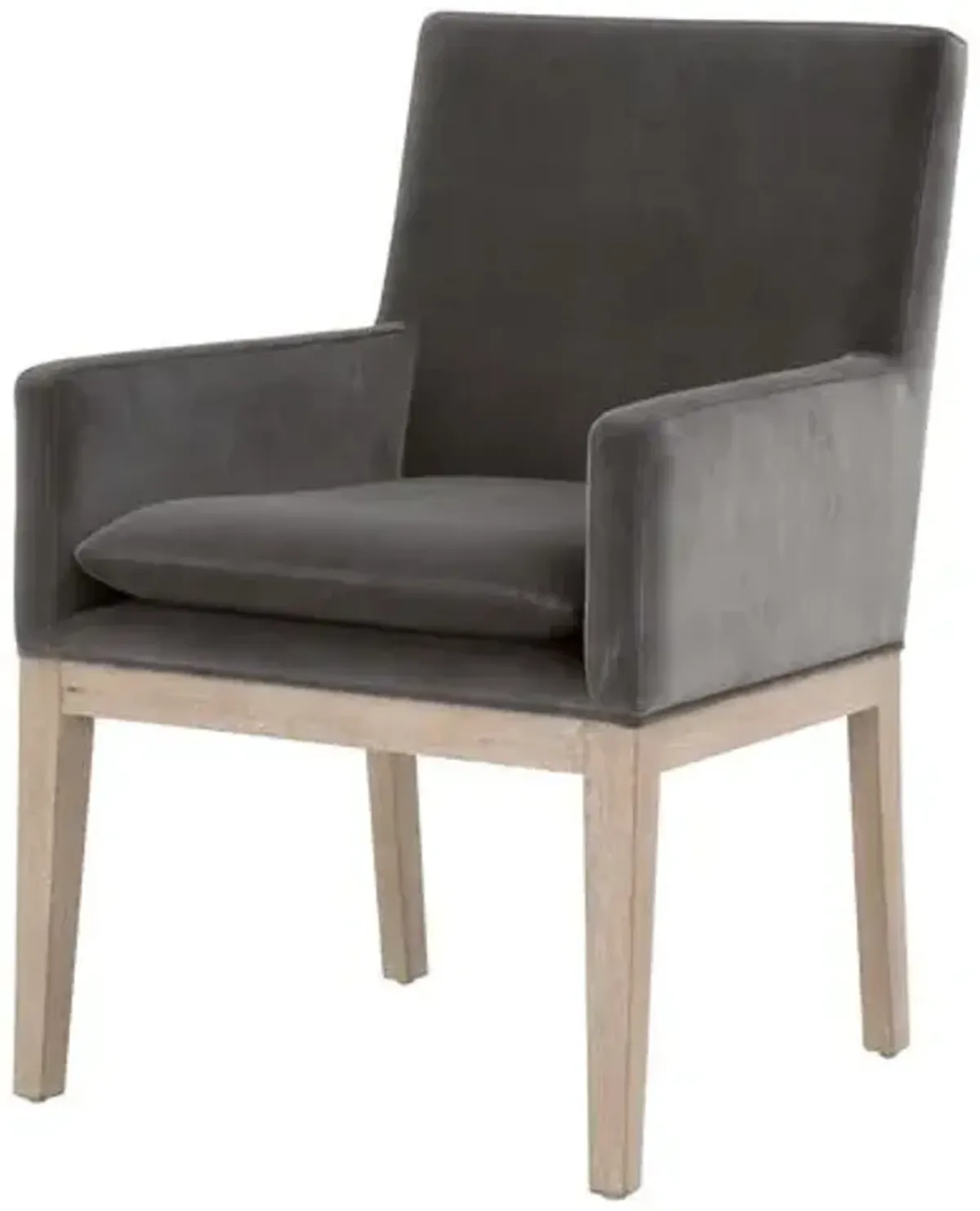 Callie Armchair - Dark Dove Velvet - Gray