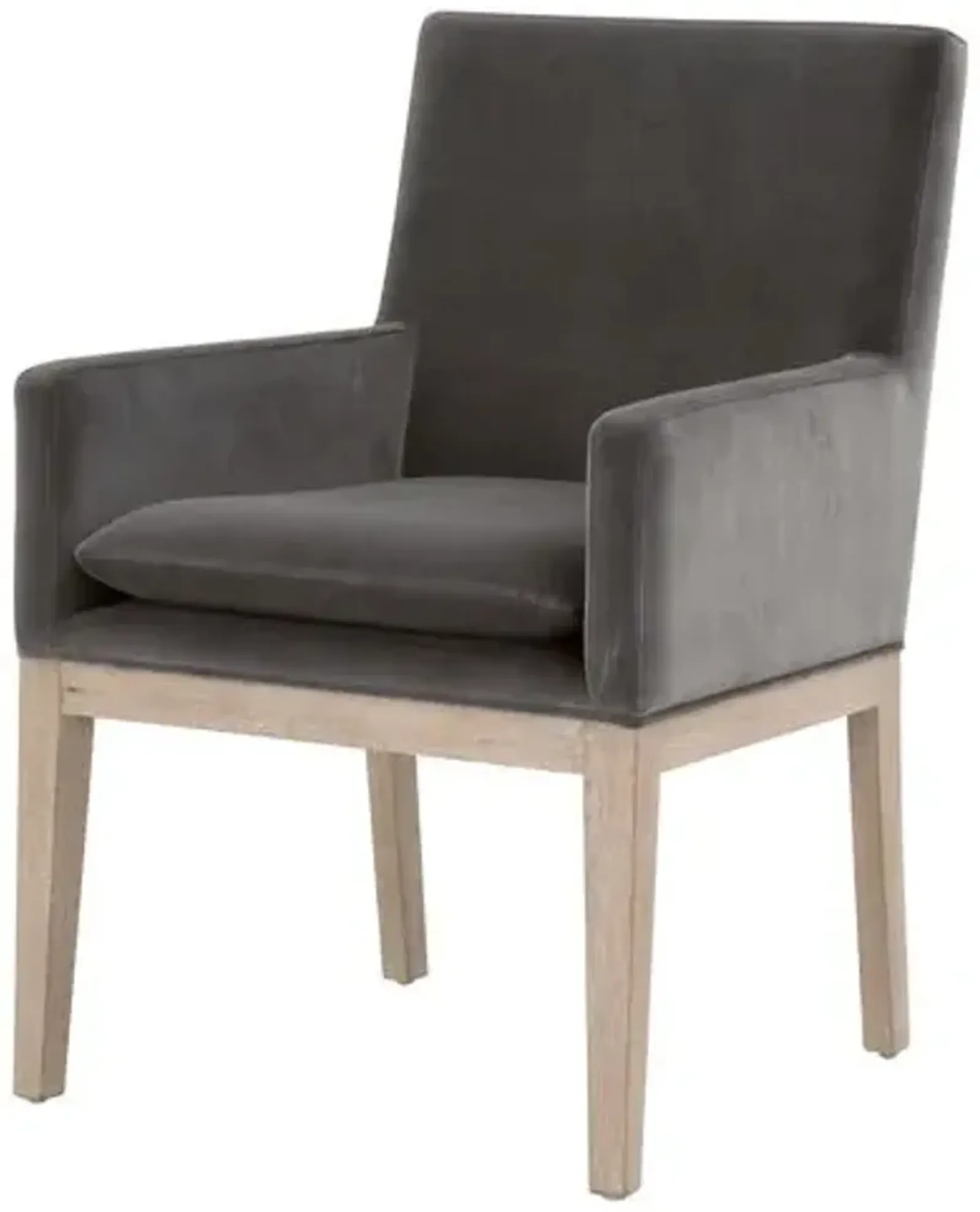 Callie Armchair - Dark Dove Velvet - Gray