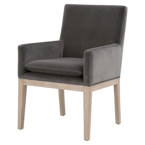 Callie Armchair - Dark Dove Velvet - Gray