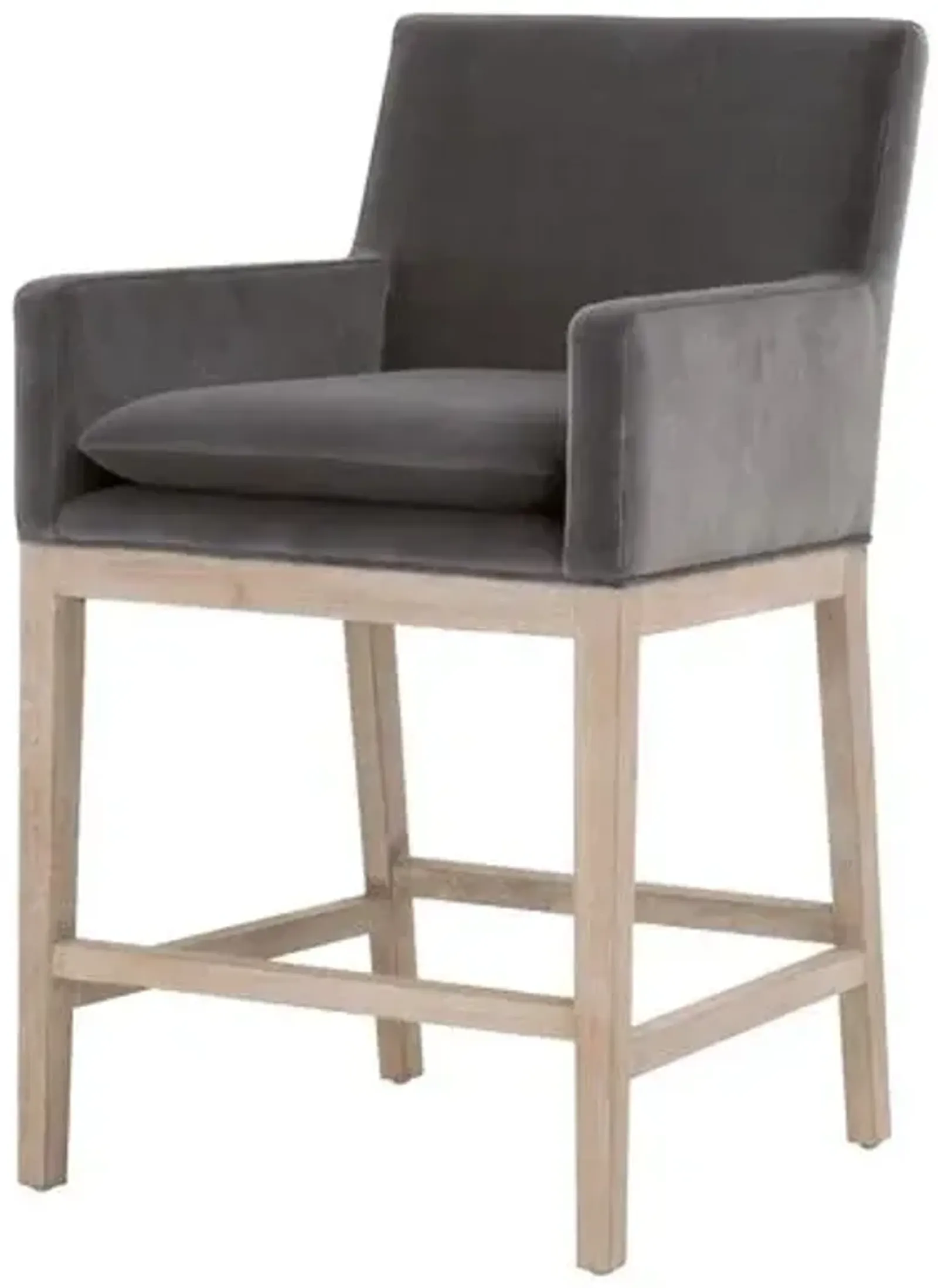 Callie Counter Stool - Dark Dove Velvet