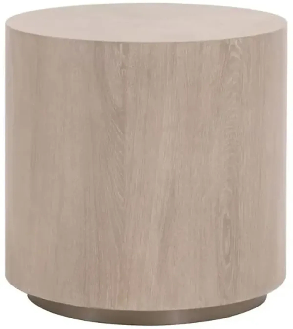 Eliza Large Oak End Table - Natural Gray/Silver