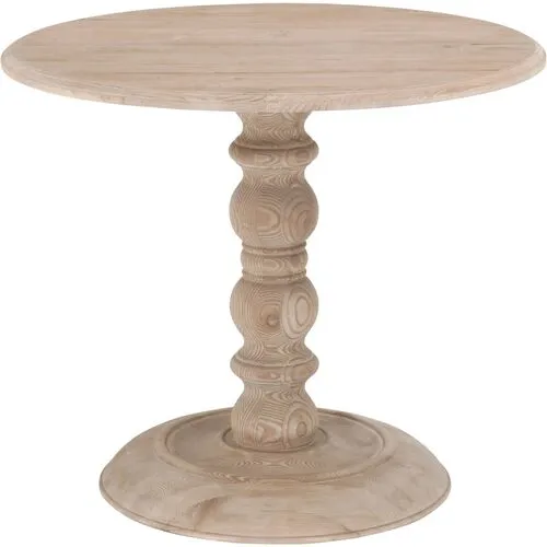 James 36" Round Dining Table - Smoke Gray Pine