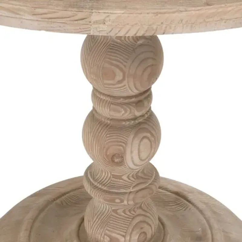 James 36" Round Dining Table - Smoke Gray Pine