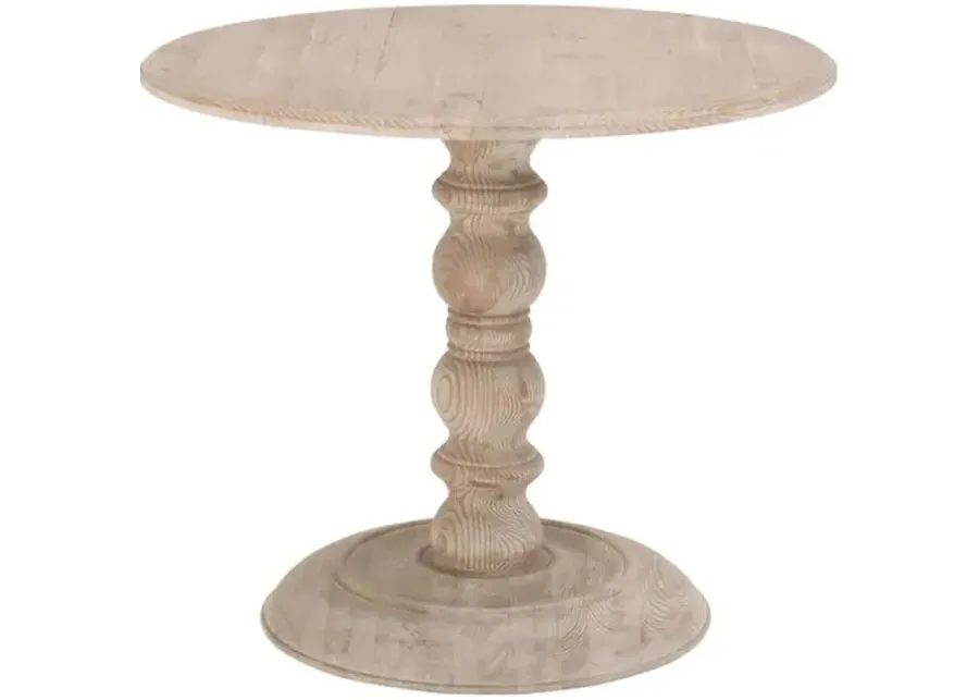 James 36" Round Dining Table - Smoke Gray Pine