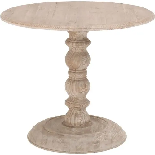 James 36" Round Dining Table - Smoke Gray Pine