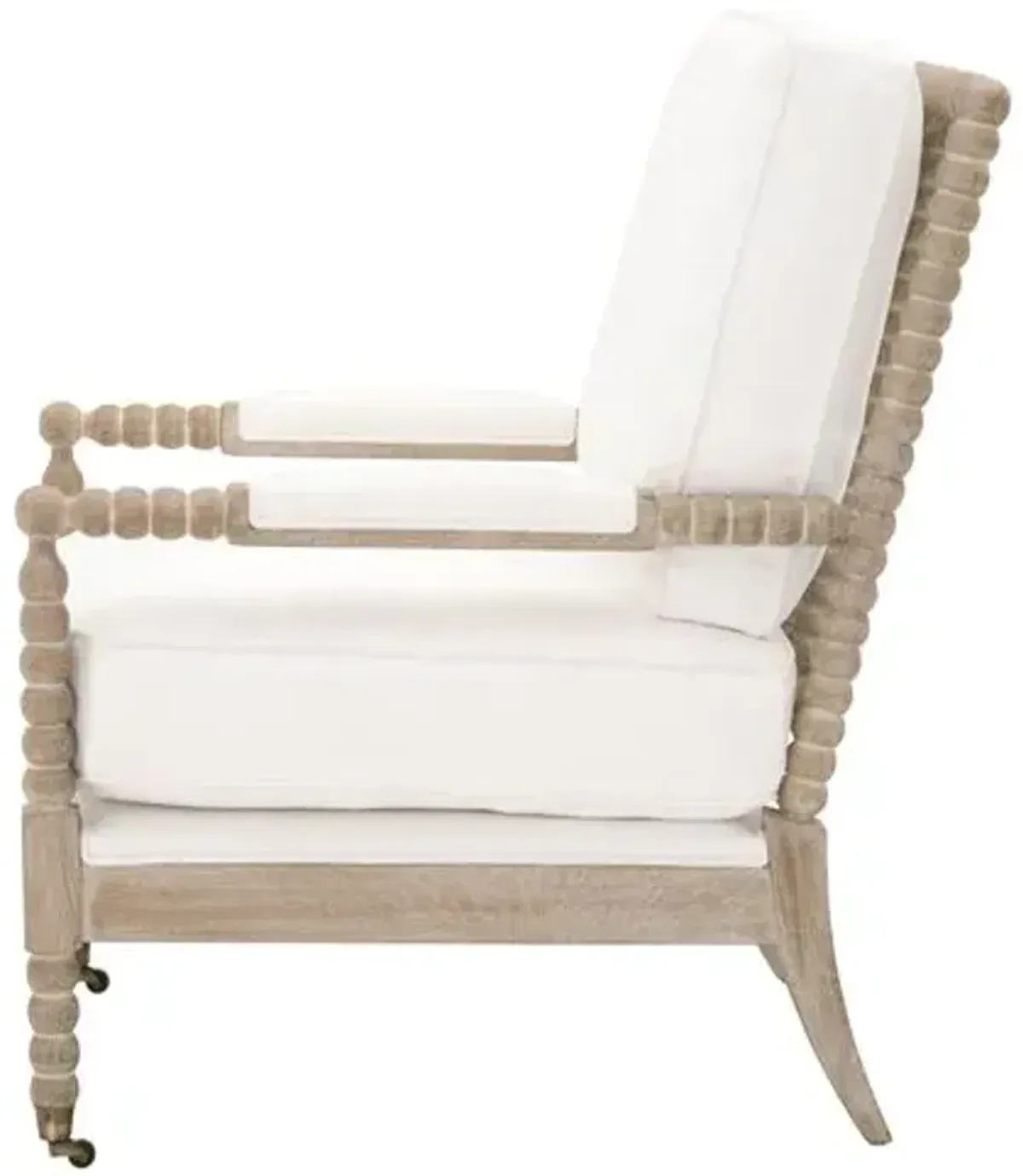 Chloe Spindle Club Chair - Pearl Performance