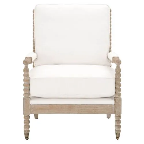 Chloe Spindle Club Chair - Pearl Performance