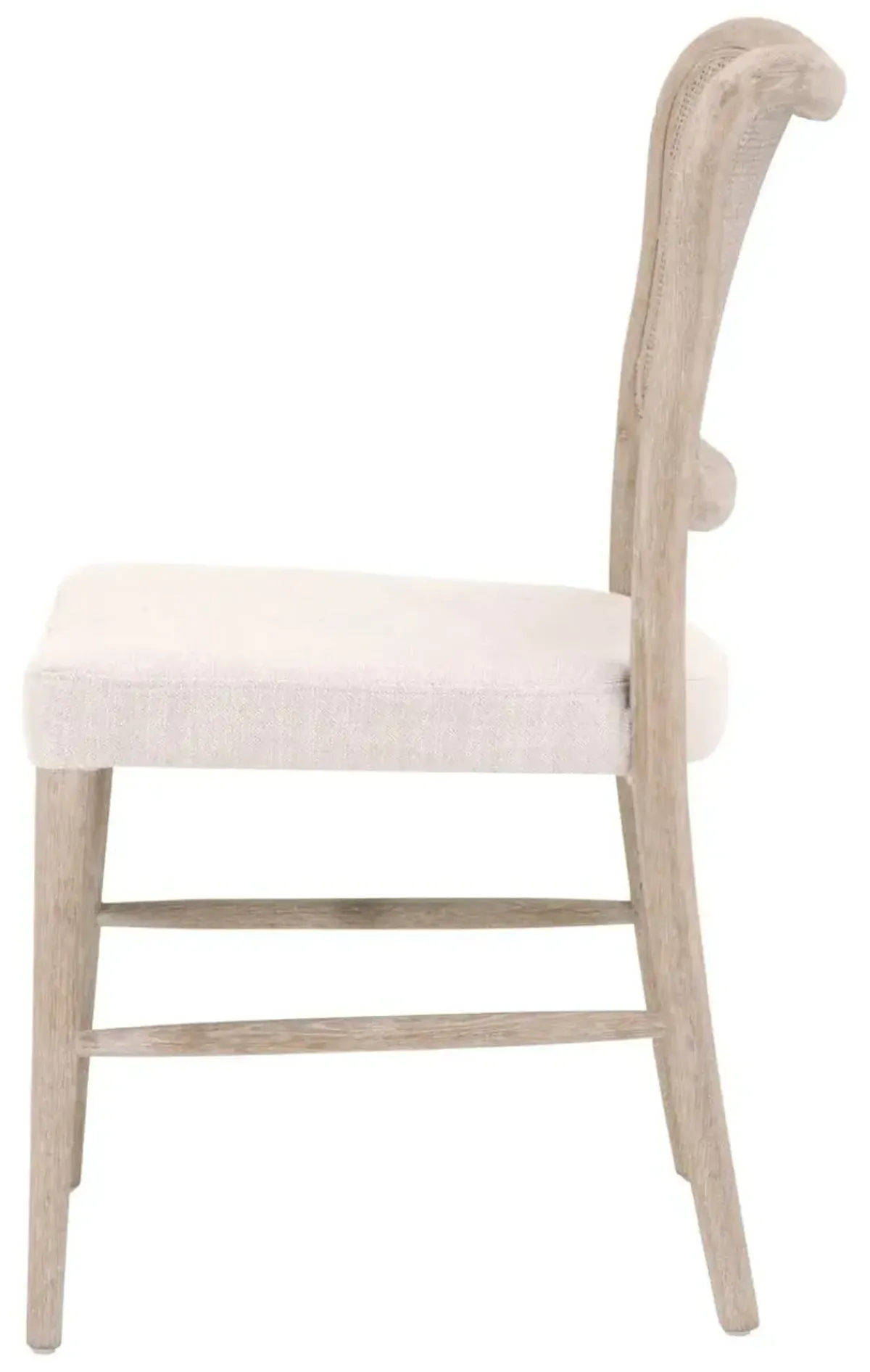 S/2 Sullivan Cane Dining Chairs, Bisque Linen