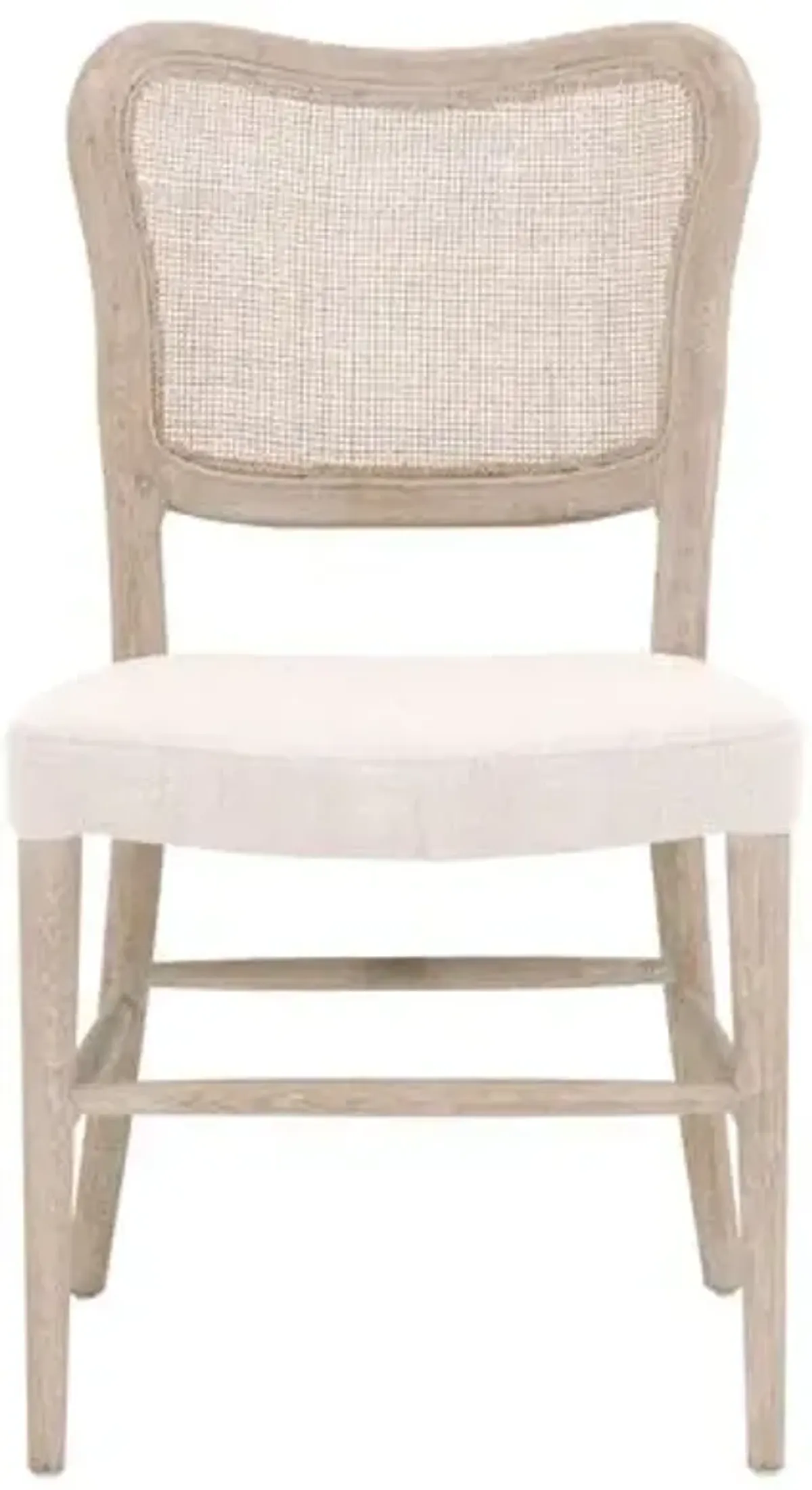 Set of 2 Sullivan Cane Dining Chairs - Bisque Linen - Beige